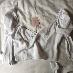 Pacsun/Lottie Moss White Tie Top (M) - NWT